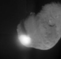 Image de l'impact depuis la sonde (40 ko)