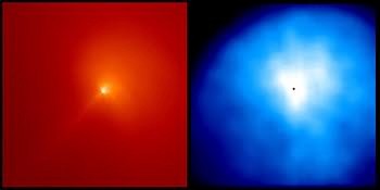 Le centre de la comte Hyakutake par Hubble (36 ko)