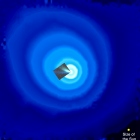 Un vaste nuage d'hydrogne autour de la comte de Hale-Bopp dtect par l'intrument SWAN de la sonde SOHO 
(1997)