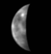 La face cache de Mercure, un article de presse de 2000 prsentant une image prise depuis la Terre.