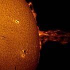 Une ruption sur la face oppose du Soleil, au tlescope, le 20 fvrier 2005