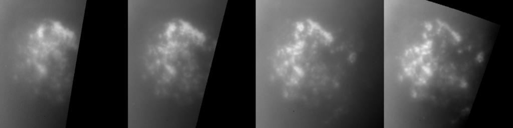 Images des nuages du Ple Sud de Titan (82 ko)
