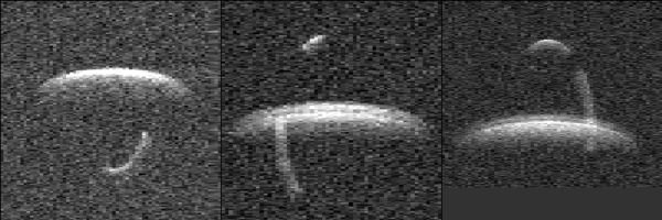 Les images radar de 1999 KW4 par l'antenne de Goldstone (104 ko)