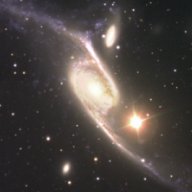 Deux galaxies gantes en interaction