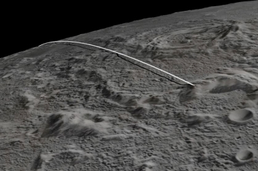 la trajectoire finale des sondes Grail, Ebb and Flow, pour impact lunaire le 17.12.12 (228 ko)
