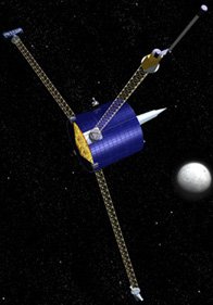 Vue d'artiste de Lunar Prospector