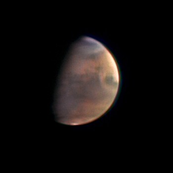 Premire image de Mars par Mars Express (20 ko)