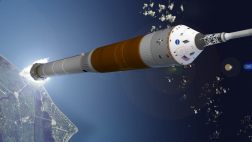 Le dpart de la fuse avec le CEV Orion emportant l'quipage (59 ko)