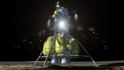 Le dpart de la Lune avec la partie suprieure de l'Altair (61 ko)